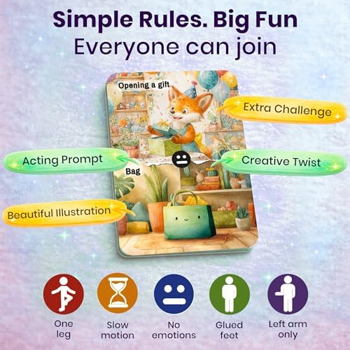 Quokka Charades Game for Kids Ages 4–8 and Family - Educational Card Game
