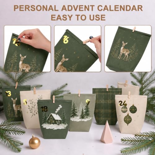 Yinsun Advent Calendar 2026, 24 Christmas Empty Calendars to Fill