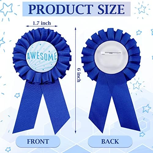 Crowye Inspirational Award Rosette Ribbon Motivational Participation Prize Ribbon Satin Victory Honourable Recognition Badge Ribbons for Kids Student Winner Competition Classroom School(20 Pcs)