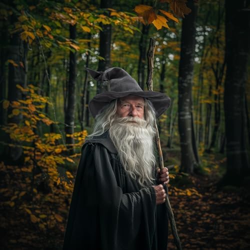 Ibeauti Wizard Hat for Adult Halloween Costume Witch Hat Cosplay Accessory