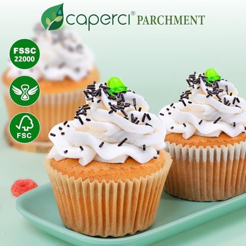 Caperci 225pcs Parchment Cupcake Liners - Standard Muffin Cups for Baking