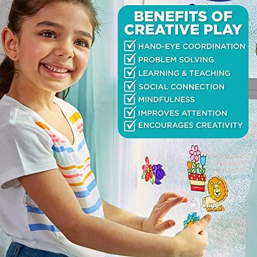 Horizon Group USA 10-Pack Suncatcher Art Pens – 10 Colors, 10ML Each – Kids’ Window Art Supplies, Refill Pens for Suncatchers, Arts and Crafts Activity