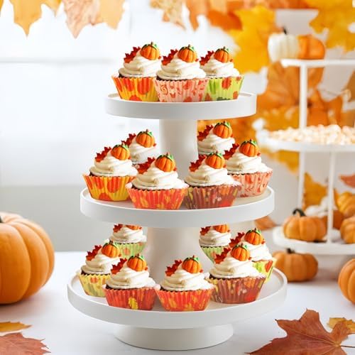 SANNIX 450pcs Fall Cupcake Liners, Pumpkin Maple Leaf Cake Baking Cups