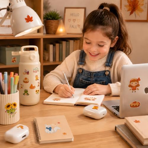 Fall Stickers - 100 PCS Thanksgiving Stickers for Kids