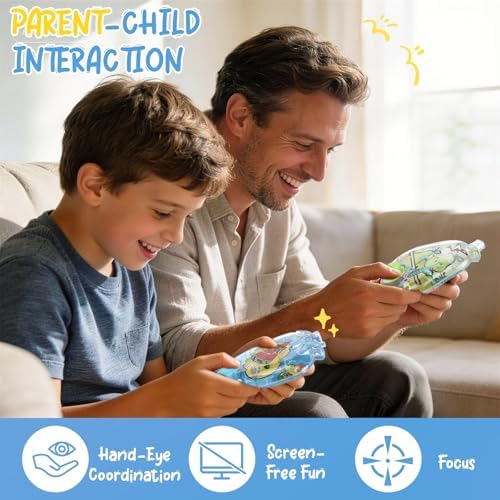 Cleboen 12 Pack Handheld Water Games for Kids, Water Ring Toss Handheld Games Fruit Party Favors Goodie Bag Stuffers Classroom Rewards for Boys Girls, Stress-Relief Car Games Travel Toys for Kids
