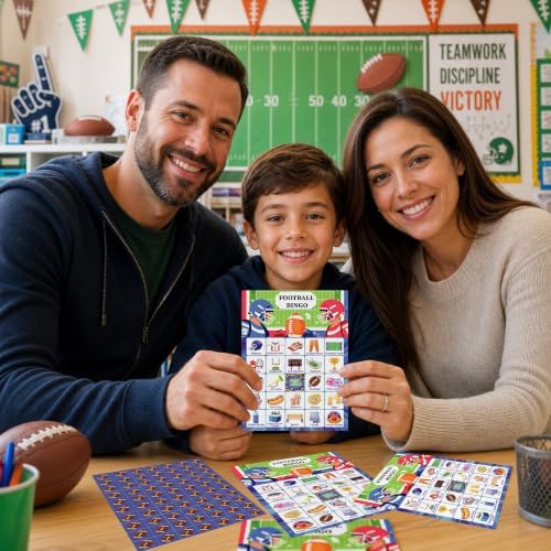 OHOME Football Games - Football Bingo Cards for Kids | Super Game Bowl 2027