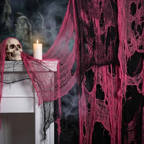 10 Pcs Halloween Creepy Cloth, 72 x 30 Inch Scary Spooky Fabric Cloth
