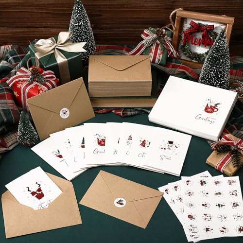 Motiskyy 80Sets Christmas Cards with Envelopes Bulk Funny Holiday Cards