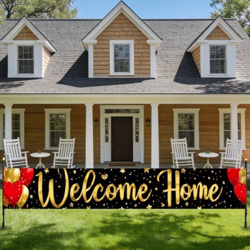 Nuxovilar Welcome Home Banner 118.1x19.6 Inches Polyester
