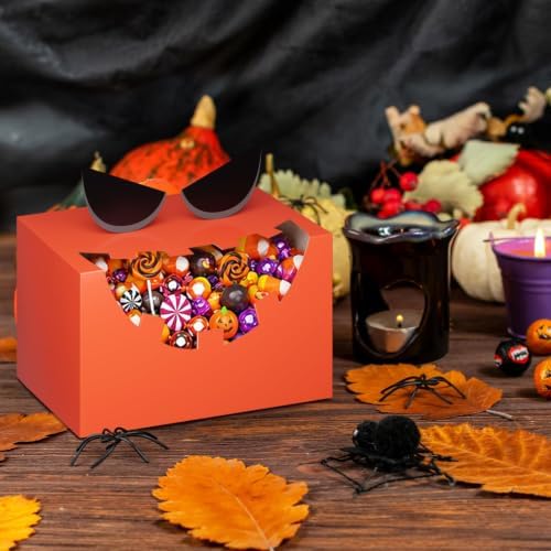 THAWAY 36 Pcs Halloween Treat Boxes Monster Party Candy Box with Window