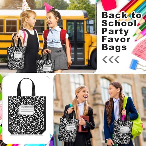 Hosuly 24 Pcs Back to School Gift Bags Composition Book Gift Bags Bulk