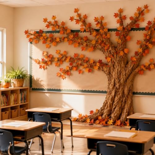 Thanksgiving Classroom Tree Bulletin Board Fall DIY 3D Craft