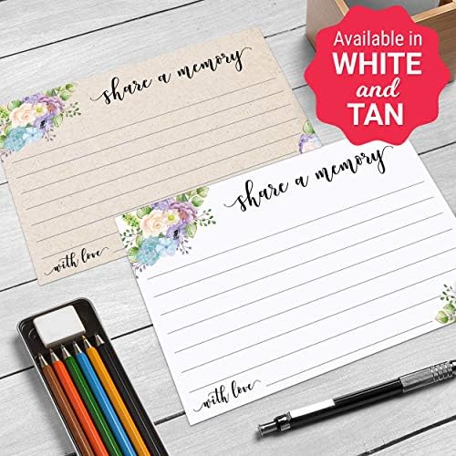 321Done Share a Memory Cards, Purple Floral, 4x6, Set of 50, White