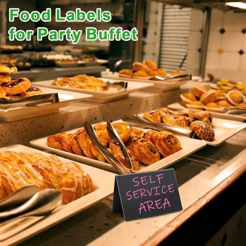 20Pcs Food Labels for Party Buffet, Mini Chalkboard Signs for Food