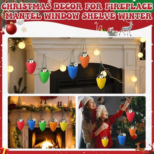 25 Pcs Christmas Lights Advent Calendar Bags 25 Days