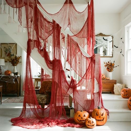 197"x39" Halloween Scary Gauze, Spooky Cloth Party Decoration
