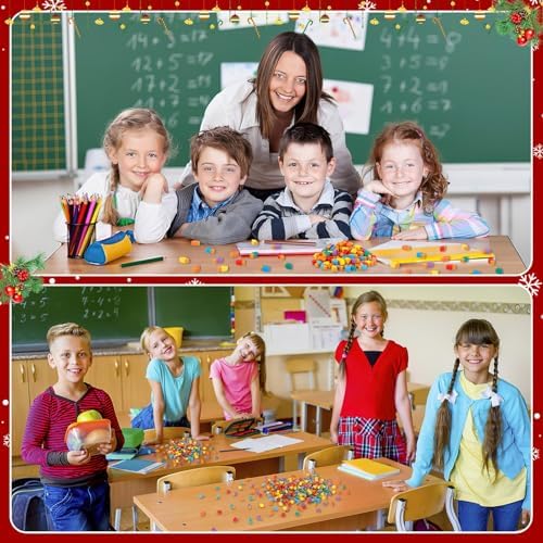 JUNEBRUSHS 150Pcs Christmas Erasers for Bulk, Cute Mini Light Bulb Erasers