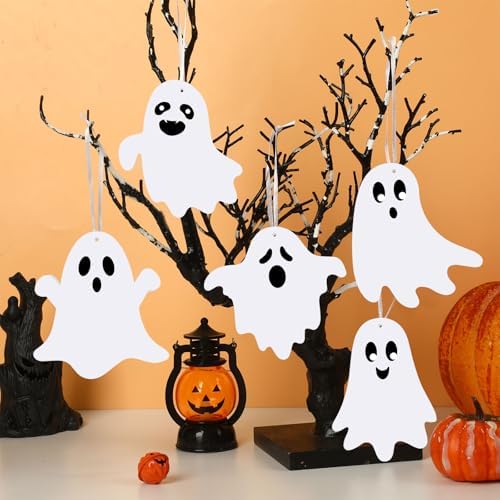 JULMELON 36 Pcs Halloween Scratch Off Cards, Ghost Rainbow Scratch Art Kit