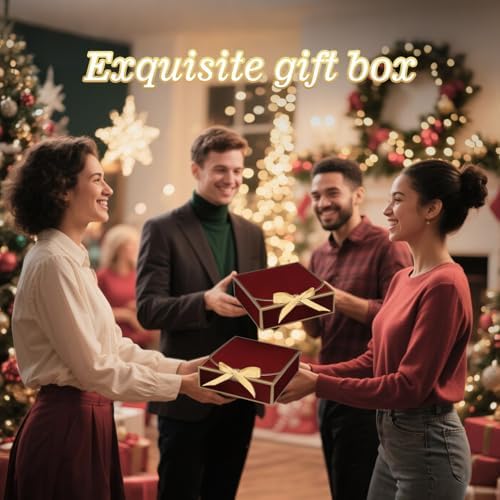 WLUSEAXI 10 Pack Small Gift Boxes with Lids, Red Gift Boxes with Ribbons