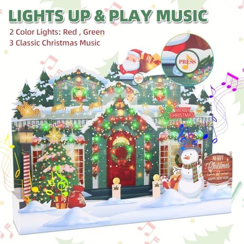 XTF2015 Christmas Greeting Cards 3D Pop Up Christmas Card