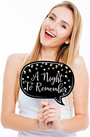 Prom Photo Booth Prop Kit, DIY Cardstock Props - 20pc