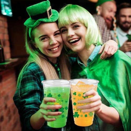 60 Pack St. Patrick’s Day Cups – 16oz Plastic Party Cups