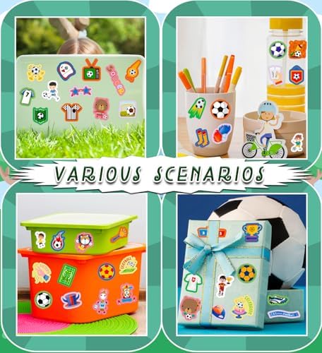 Soccer Party Favors, 400Pcs Soccer Stickers for Boys Girls Kids Teens