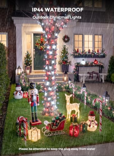 LED Christmas Lights Indoor Outdoor, 33FT 100 Count Mini String Lights