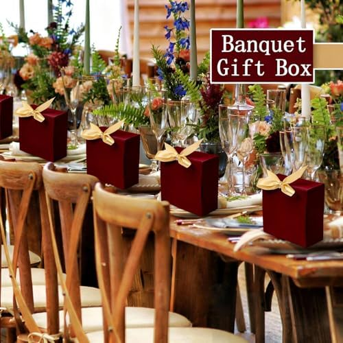 WLUSEAXI 12 Pack Small Gift Boxes with Lids for Presents, Red Gift Boxes