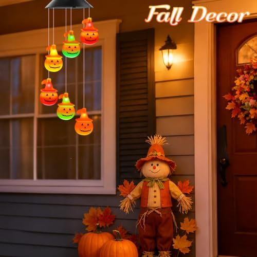 Winzwon Halloween Decorations Fall Decor Solar Pumpkin Outdoor Lights