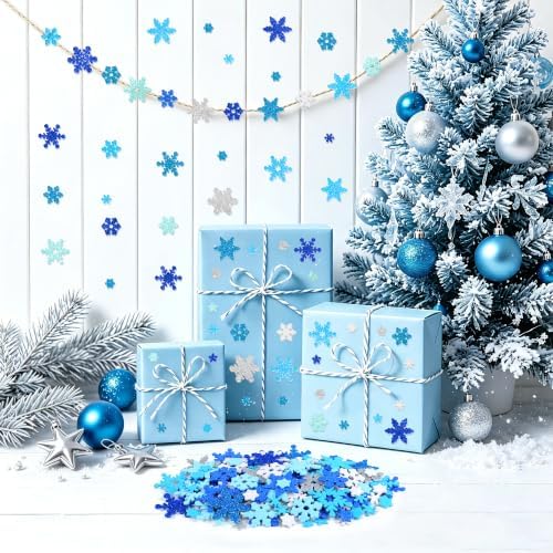 Foam Stickers, 504 PCS Glitter Foam Snowflake Stickers, 7 Colors