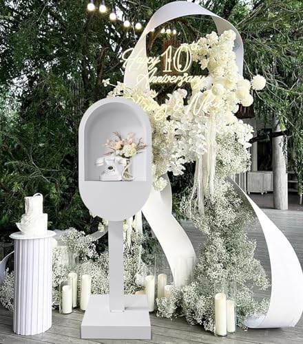 Romantic Audio Guest Book Phone Booth Audio Guestbook Telephone Stand for Wedding Birthdays Party Graduation Baby Shower Christmas Special Occasions Decoration