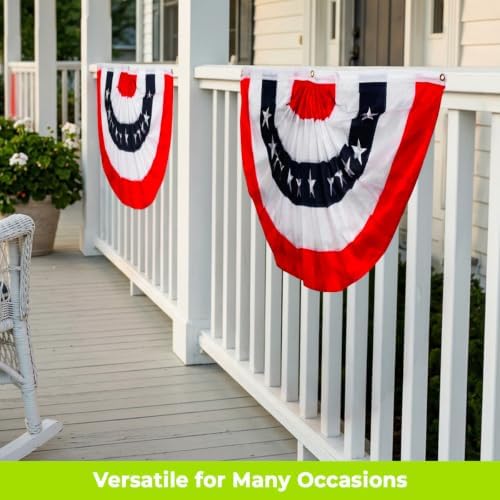Briarwood Lane Everyday 4th of July Bunting 48" X 24 Patriotic For 4th of July Bunting