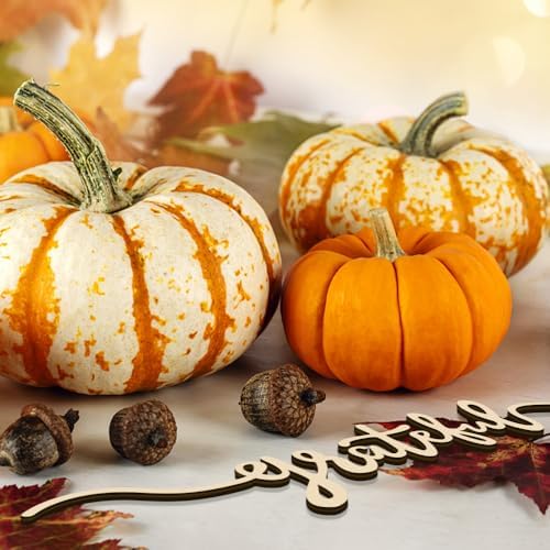 Thanksgiving Cutout Wood Table Place Card (8, Grateful Wood)