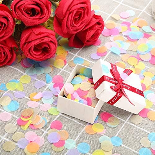 TecUnite Colorful Confetti Tissue Table Confetti, 1.5 cm