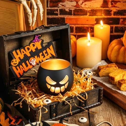 Jack O Lantern Votive Candle Holders for Indoor Outoddr Halloween Decor