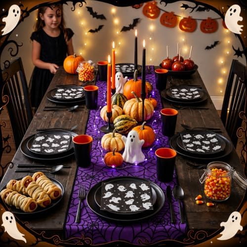 MotiMind Halloween Paper Napkins for Party,50 Pcs,Ghost