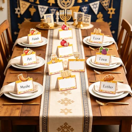 24 Pack Rosh Hashanah Place Cards, Rosh Hashanah Decorations