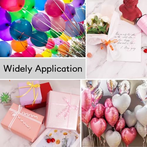 BEISHIDA 500 Yards Matte Light Pink Curling Crimped Ribbon Balloon String Ribbons for Gift Wrapping Ribbon for Birthday Valentines Baby Shower Mothe's Day Decoration