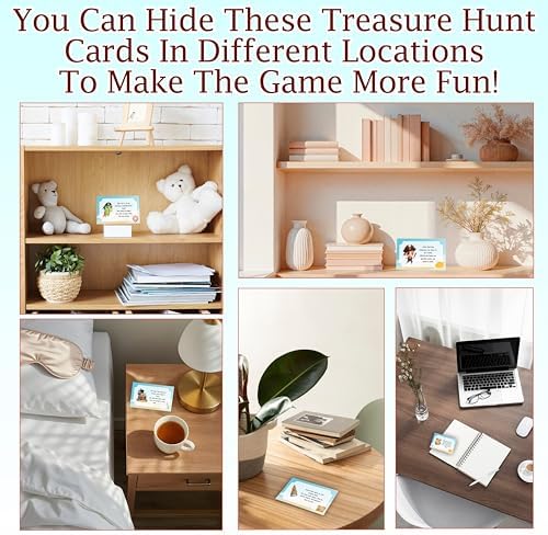 Pirate Scavenger Hunt Game, Halloween Party Games for Family Treasure Riddle Hunt Cards Game Activities, Pirate Birthday Indoor Outdoor Party Games Supplies, Funny Gifts for Adults Family, 01