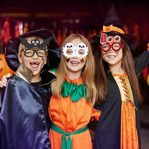 Halloween Party Favors - 12 PCS Paper Eyeglasses | Womens Halloween Costumes 2026 - Halloween Shirts Pajamas Sweatshirts - Trick or Treat Decorations Accessories Gifts Dress Makeup for Adults Girls