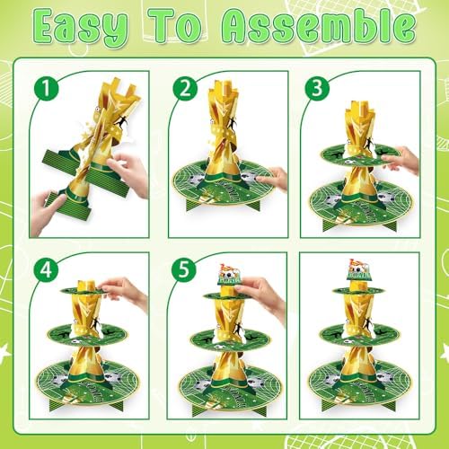 Soccer Party Decorations Soccer Cupcake Stand Sports Cake Topper Supplies
