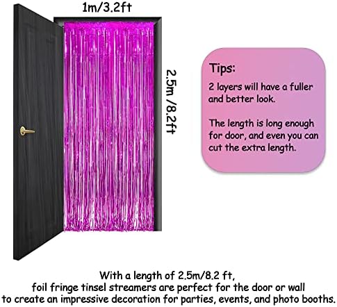 Magenta Tinsel Curtain Party Backdrop