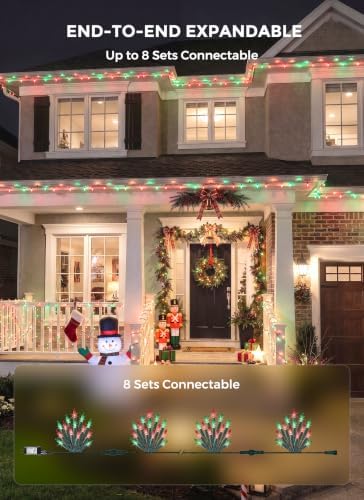 LED Christmas Lights Indoor Outdoor, 33FT 100 Count Mini String Lights