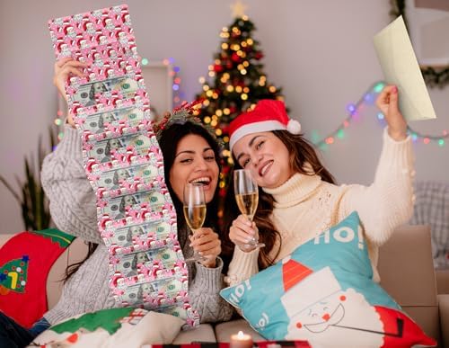 ysmile Christmas Cash Gift Envelope 11 Slot Xmas Holiday Money Holder with Greenting Card for Surprise - Santa Dog
