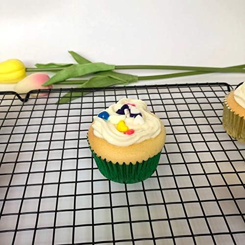 Bold Green Foil Cupcake Liners Standard Paper Baking Cups for Party, Birthday and More, 120-Count
