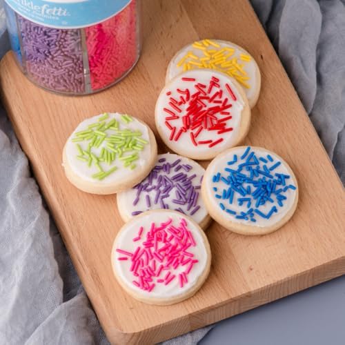 Sweets Indeed Rainbow Jimmies Sprinkles for Baking & Decorating, 6.45 oz