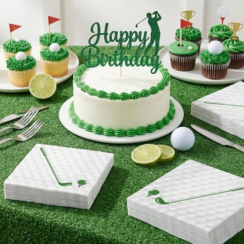 Natnarr 100 Pcs Golf Napkins, 5" Golf Master Cocktail Napkins