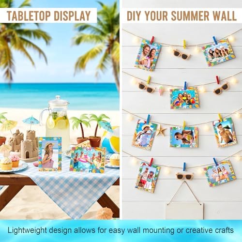 AmazingSpark 50 Pack 4x6 Beach Picture Frame Cards Paper Photo Frames