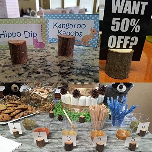 Rustic Wood Table Numbers Holder Wood Place Card Holder Party Wedding Table Name Card Holder Memo Note Card (50pcs)